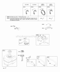 Alternator Electric Starter Fuel Supply Ignition Diagram and Parts List for 20C414-0160-E1  Briggs and Stratton Engine